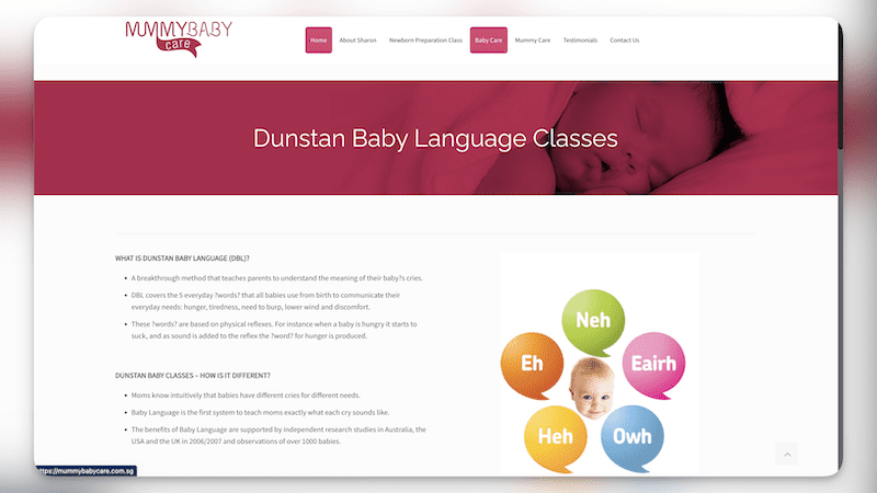 MummyBaby Care - Dunstan Baby Language Classes