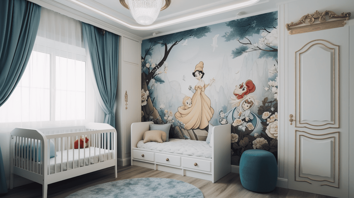 Snow white themed room
