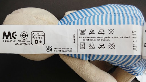 Toy safety label