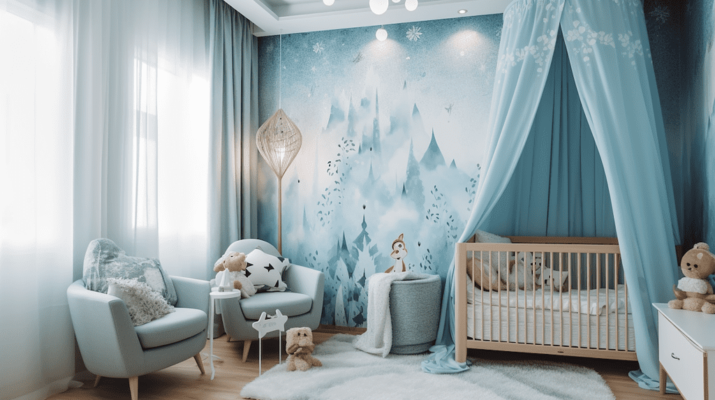 WInter themed baby room