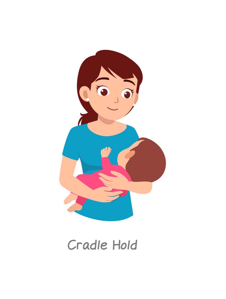 Cradle Hold breastfeeding position