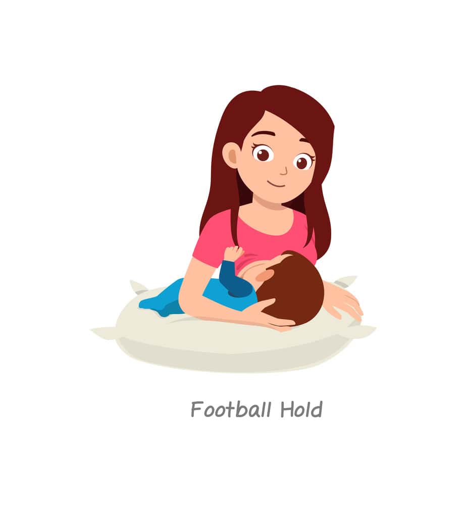 Football Hold breastfeeding position