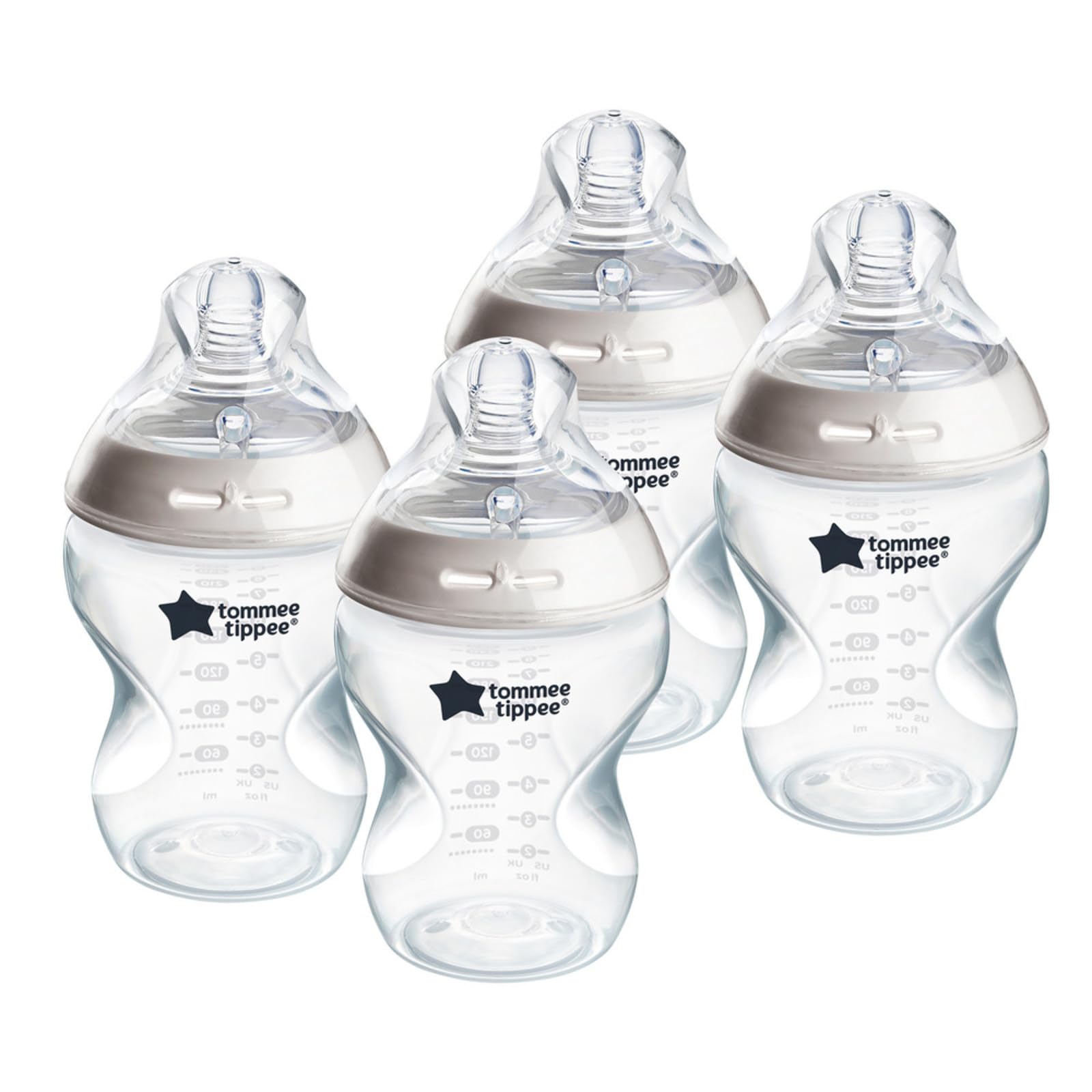 Tommee Tippee Closer to Nature Bottles, 9oz, (Pack of 4)