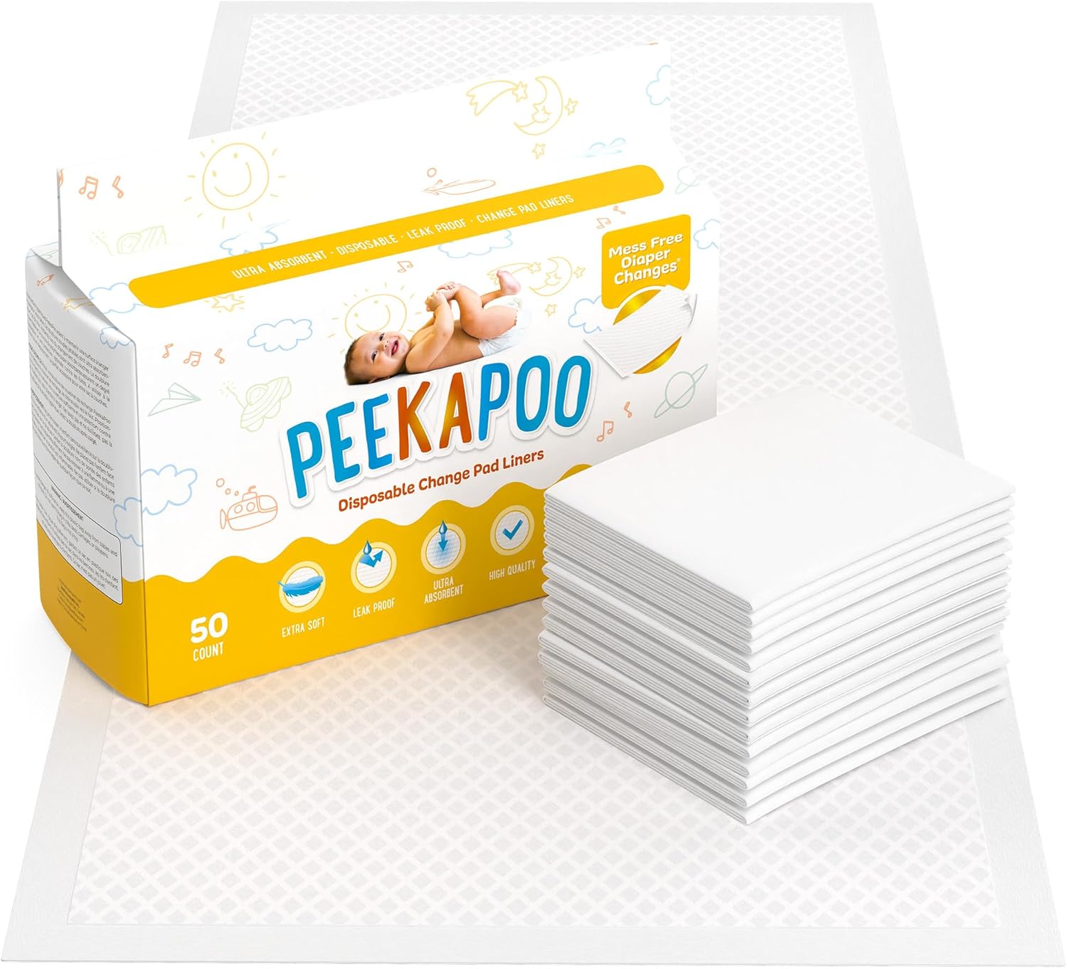 Peekapoo - Disposable Changing Pad Liners