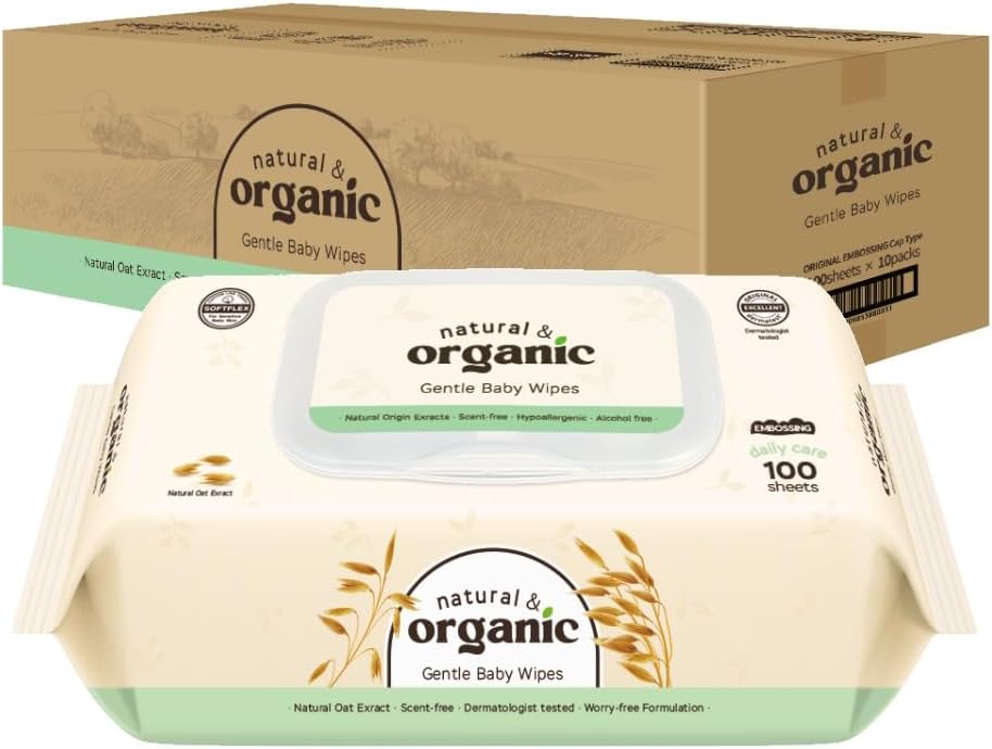 Natural & Organic Daily Care Embossing Baby Wipes