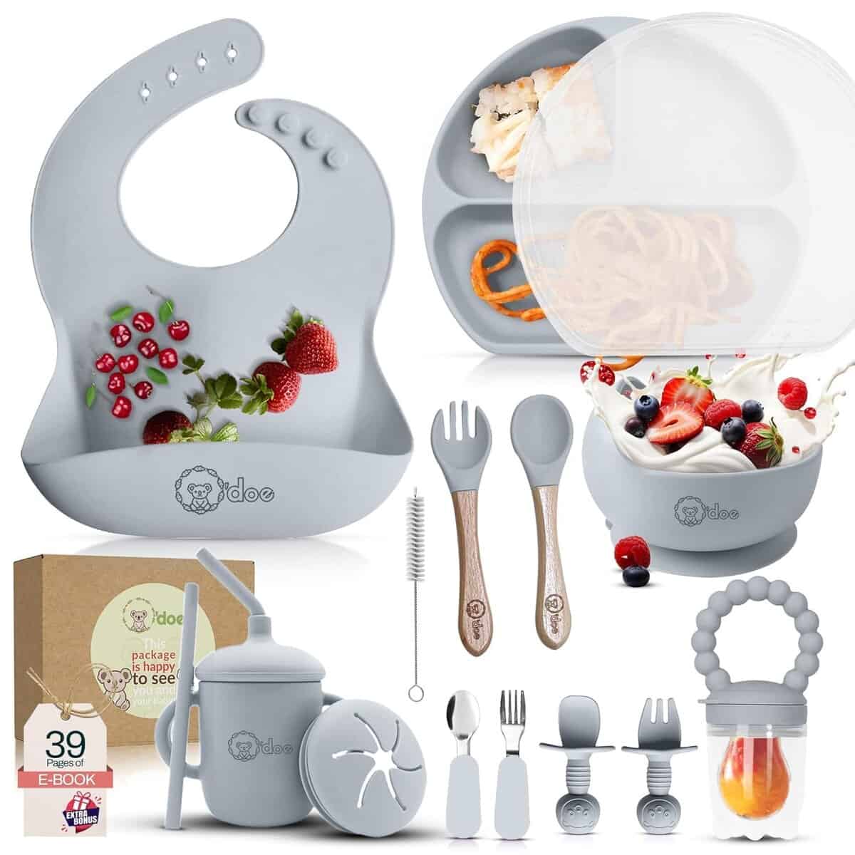 O'doe 17-Pc Silicone Feeding Set