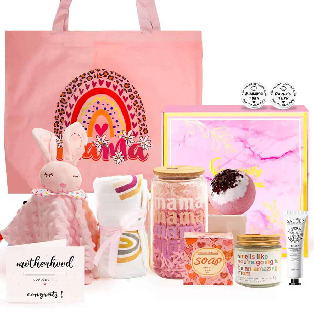 New Mom Gift Basket (Pink)