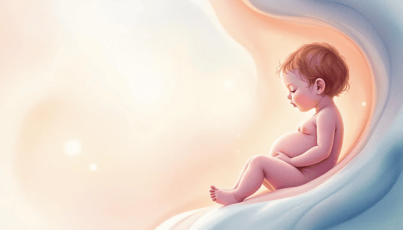 Development stages of a baby in the first trimester.