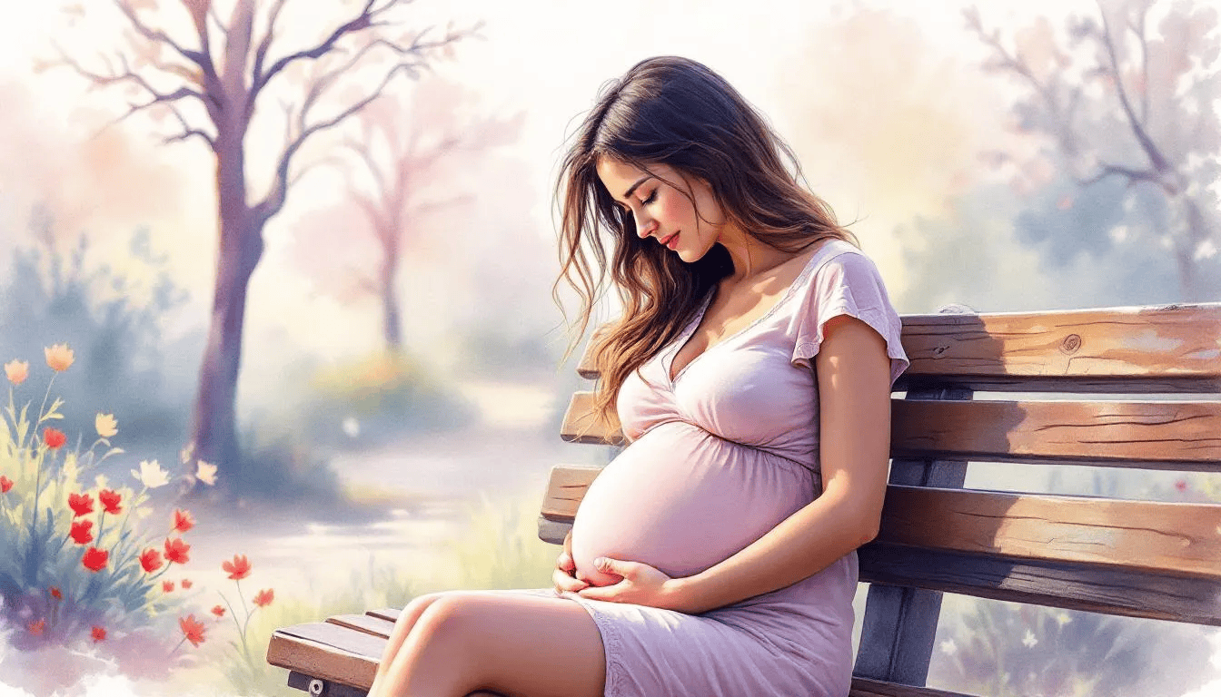 A collage of healthy habits for pregnant women during the second trimester.