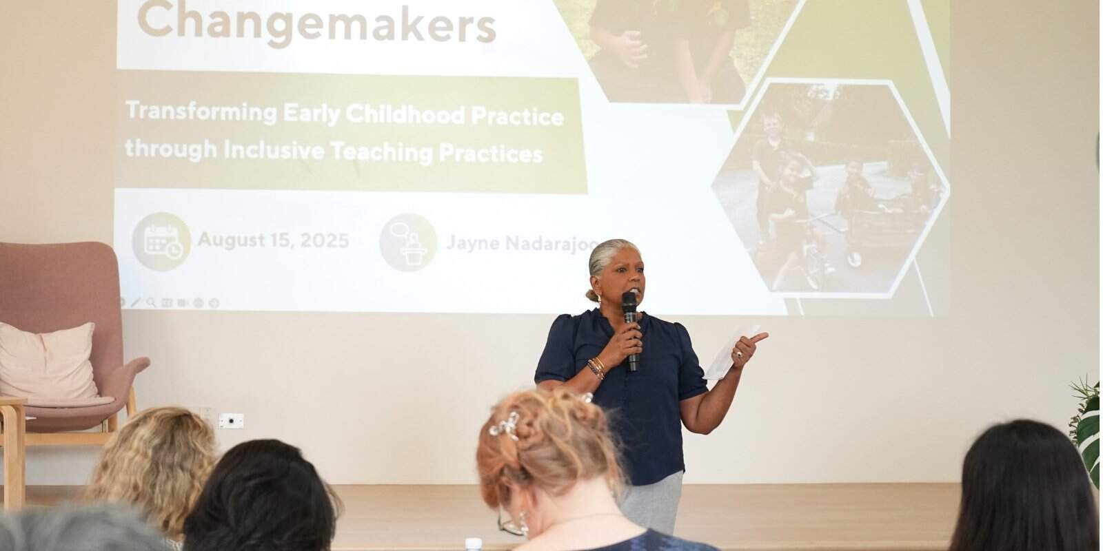Jayne Nadarajoo giving presentation